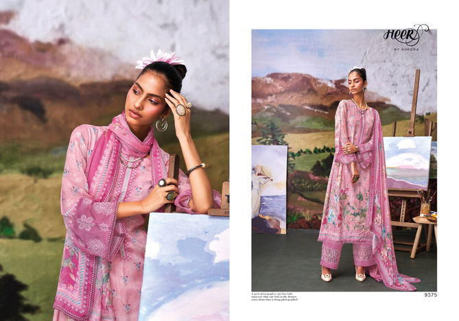 Tasveer Vol 181 By Kimora Embroidery Printed Muslin Salwar Kameez Wholesalers In Surat